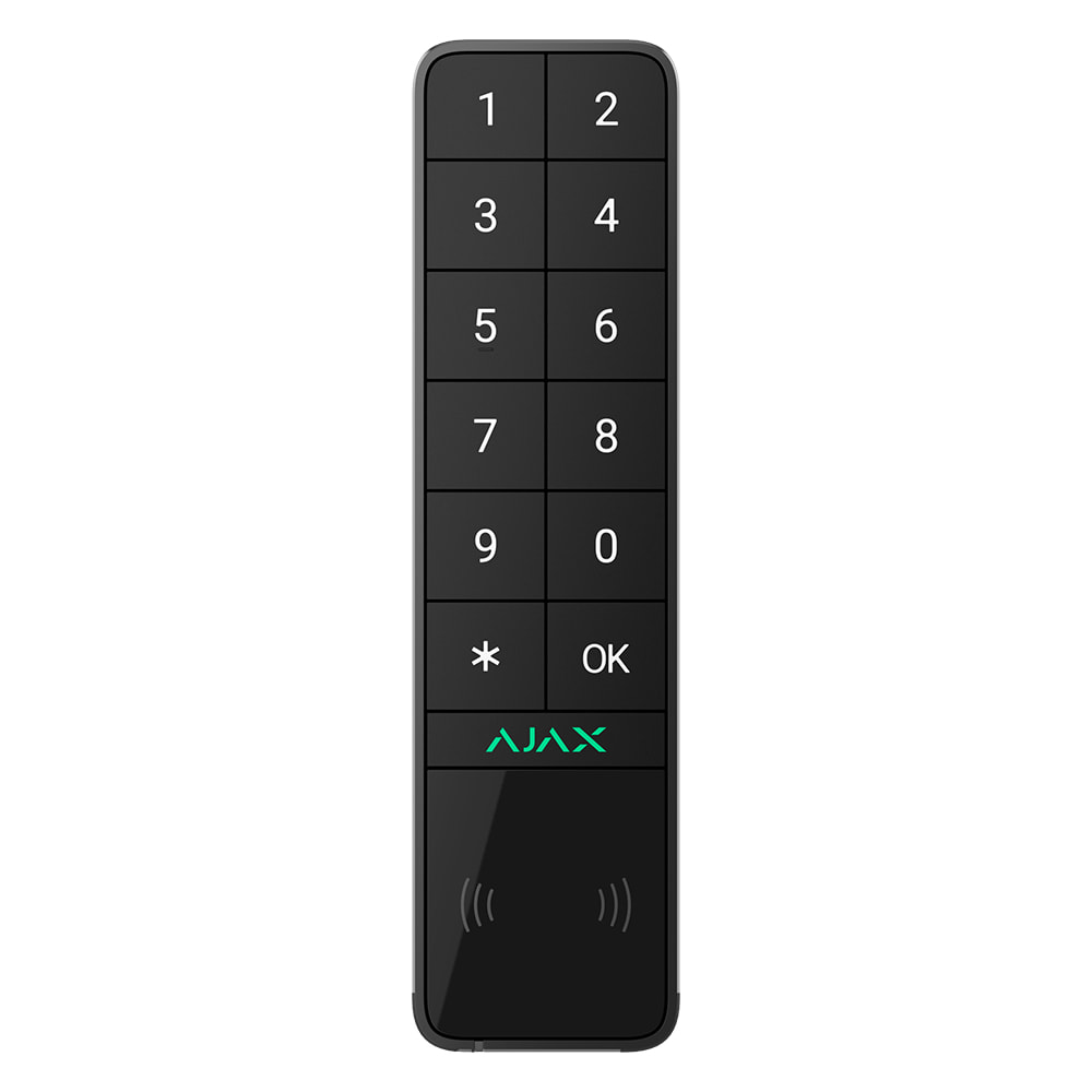 ajax-keypad-outdoor-jeweller-_0001_Render – Ajax KeyPad Outdoor Jeweller – black – front