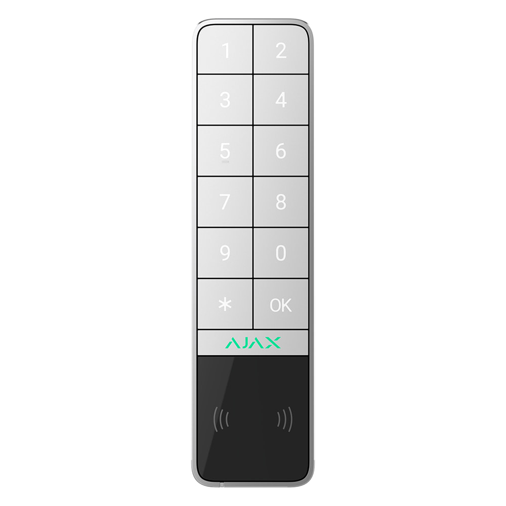 ajax-keypad-outdoor-white-jeweller_0003_Render – Ajax KeyPad Outdoor Jeweller – white – front