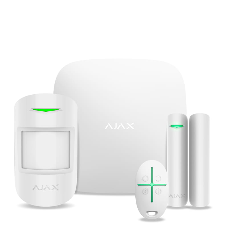 Ajax StarterKit – Комплект бездротової GSM-сигналізації – білий